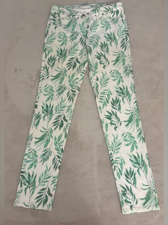 J. McLaughlin Denim - J. McLaughlin Lexi Beaumont Leaf White Green Palm Size 6
